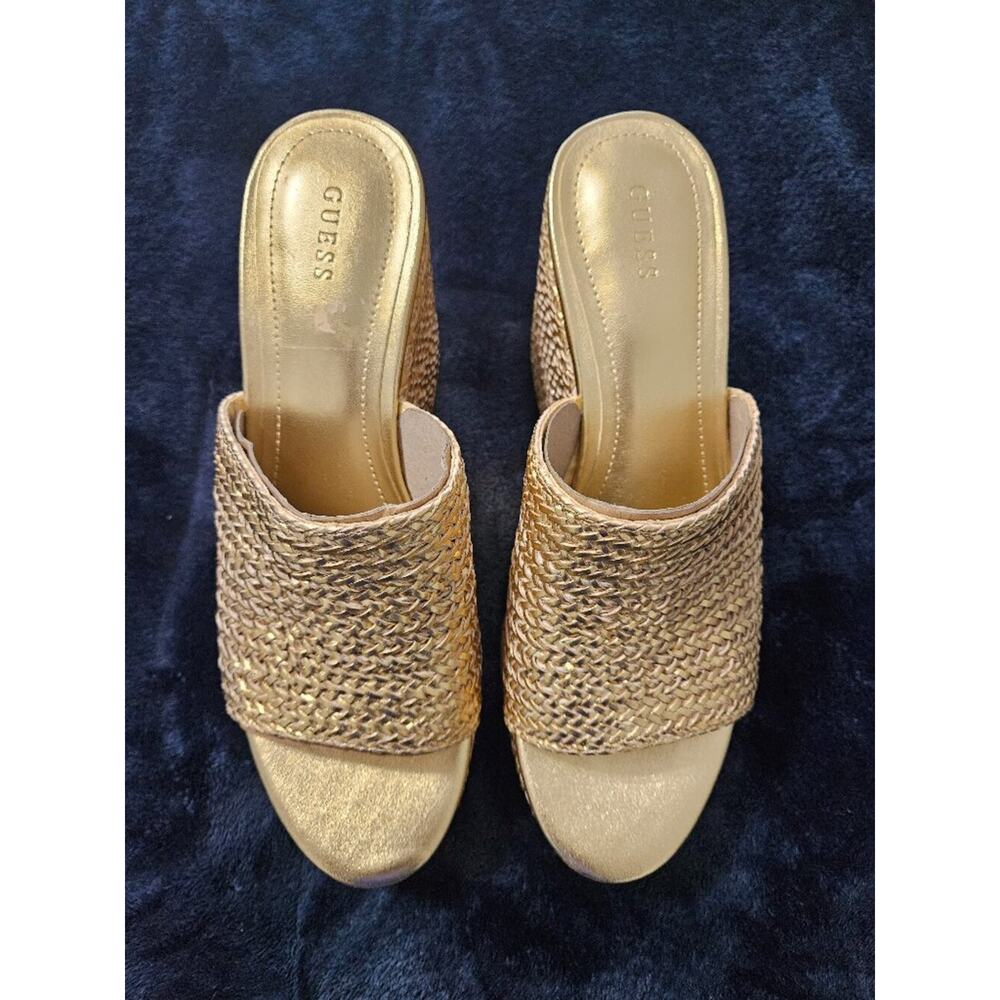 Guess Yenisa Gold Wedge Sandals